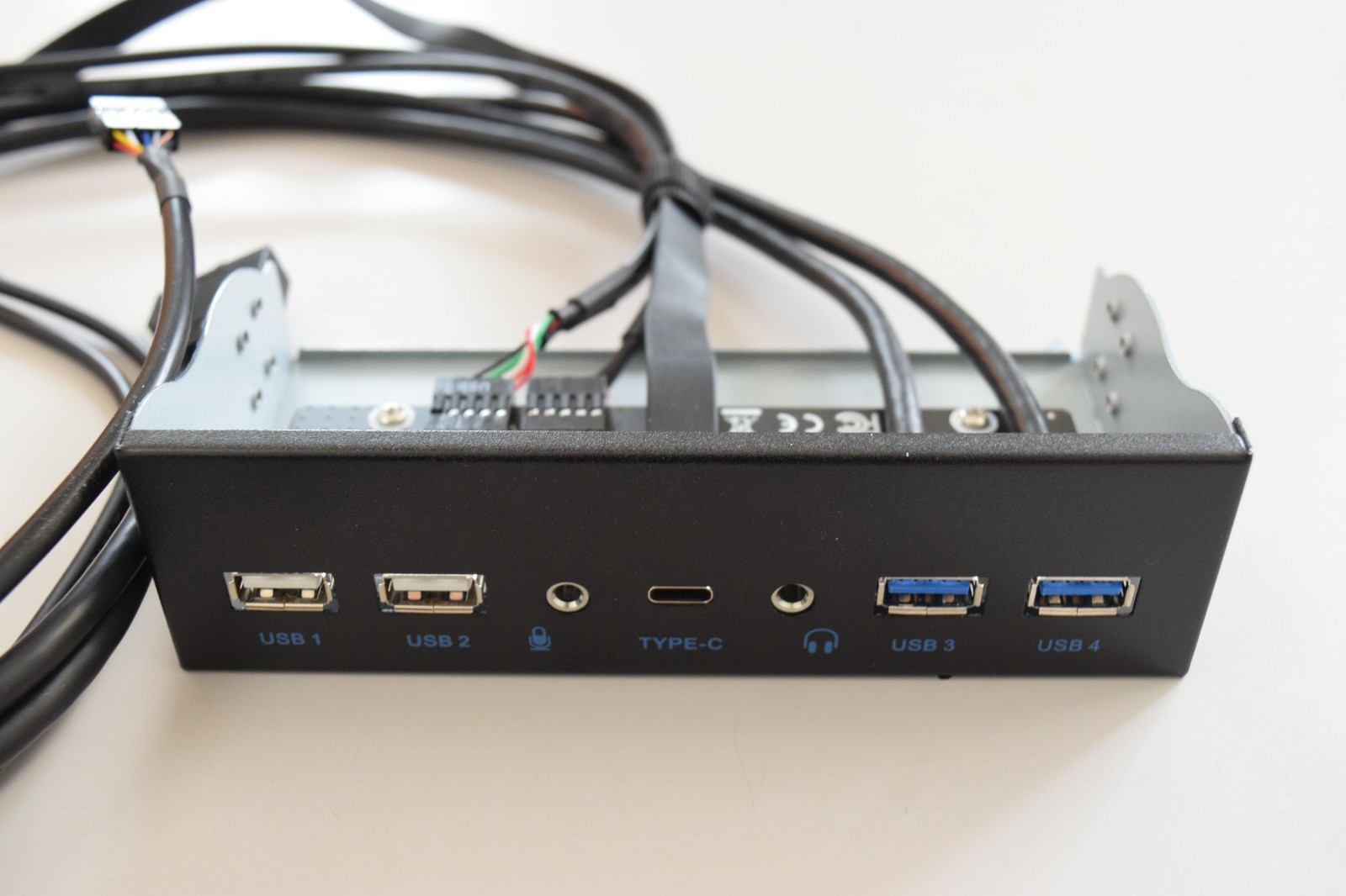 MZHOU Front Panel USB 3.1 Type C -2 USB3.0 - 2 USB2.0 Hub+HD Audio 3.5mm - 2025