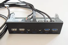 MZHOU Front Panel USB 3.1 Type C -2 USB3.0 - 2 USB2.0 Hub+HD Audio 3.5mm - 2025