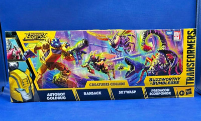 HASBRO TRANSFORMERS LEGACY BUZZWORTHY BUMBLEBEE CREATURES COLLIDE 4-PACK