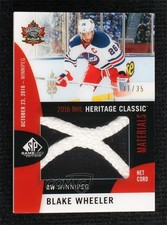 2017-18 SP Game Used 2016 NHL Heritage Material Net Cord /35 Blake Wheeler n1u