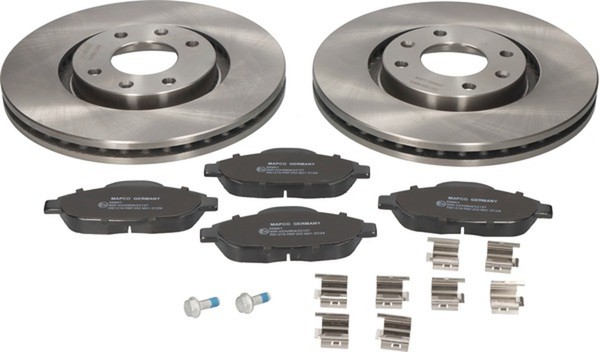 Bremsensatz Scheibenbremse Mapco 47431 FüR CC 308 SW 5008 Peugeot 3008 1 16V Hdi-image