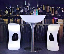 Colour Changing LED Poseur Tables