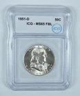 1951-D Franklin Half Dollar MS65 FBL ICG