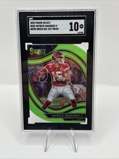 2020 Select Patrick Mahomes II #302 Neon Green Prizm Die-Cut Gem Mint 10🔥
