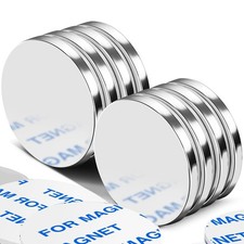 DIYMAG 8 Pack Strong Magnets with Double Sided 8 0.12" Thick , Silver