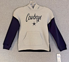 NEW Dallas Cowboys Hoodie Youth Girls Small 6/6X Gray Blue NFL Team Apparel