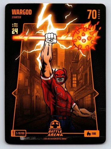 2024 Bo Jackson Battle Arena WARGOD Fire #S-19/100 Mike Trout 2024 NSCC Exclusiv