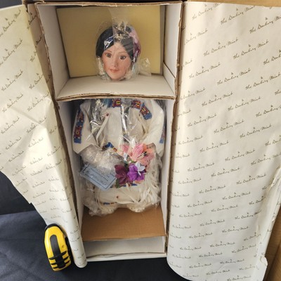 Danbury Mint American Indian Bride Porcelain Doll MORNING SONG By Judy Bell New