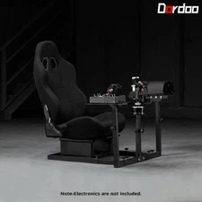 Dardoo Flight&Racing Simulator Cockpit With Comfortable Black Seat Fits Logitech
