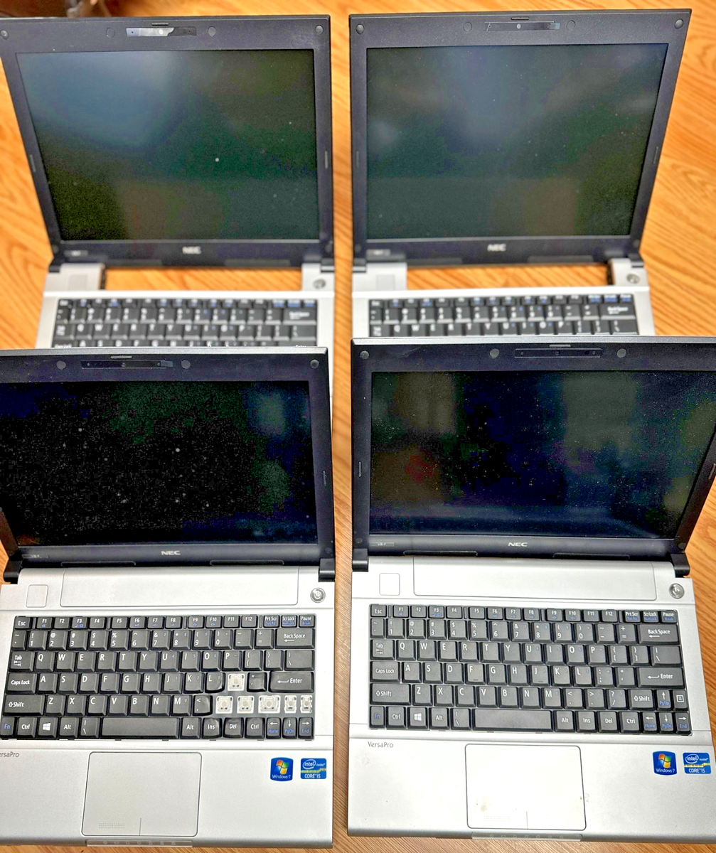 4 NEC VersaPro Laptop For PARTS REPAIR Not working NO batteries NO