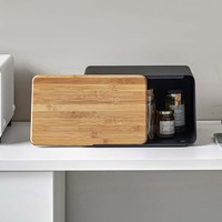 Yamazaki Home Brotkasten Brotkorb Brotbox BrotbehäLter Mit Bambus Schneidebrett