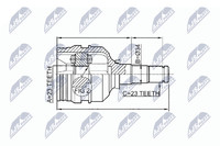 NTY Gelenksatz Antriebswelle NPW-TY-067 FüR Toyota Avensis Corolla Auris Compact