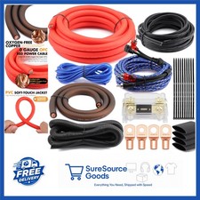 Car Audio 1/0 Gauge Amplifier Wiring Kit 6000W with RCA  Fuse Holder Included