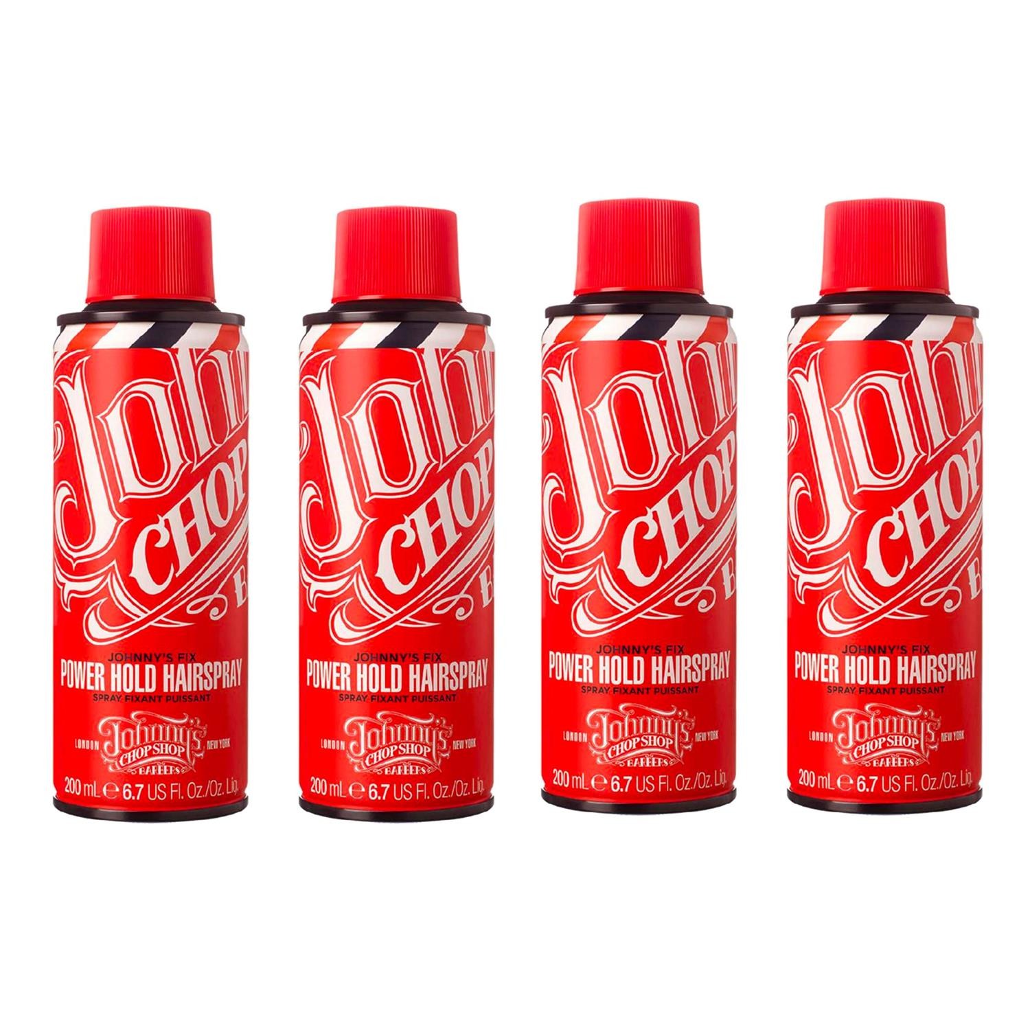 Johnny's Chop Shop Fix Power Hold Hair Spray 200ml x 4 Pack
