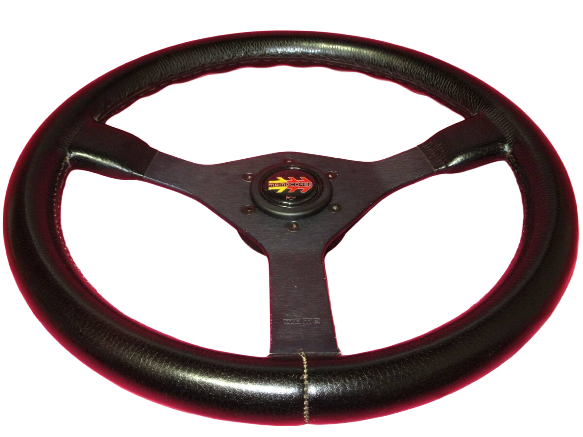 momo キャバリーノ　Ferrari Cavallino ステアリング 本体 MOMO Cavallino Black Leather Steering Wheel Corse 380mm Ferrari