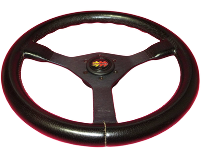 MOMO Cavallino Black Leather Steering Wheel Corse 380mm Ferrari