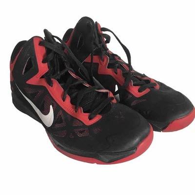 Nike Zoom Hyperchaos Mens Size 8.5 Basketball Sneakers Mid 536841-001 Red Black