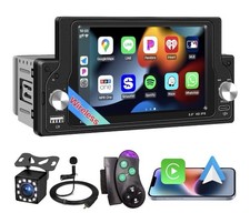 Single Din Car Stereo Wireless Apple CarPlay 5.9 Touchscreen Bluetooth Radio USB