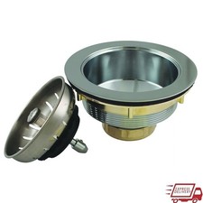 Heavy Duty Brass Kitchen Sink Strainer Power Ball Lock Basket 3.5 inch Drain New