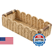 Toilet Paper Storage Basket Bathroom Counter Organizer Wicker Baskets for Organi
