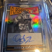 2025 Panini Prizm - Flashback Autographs Derrick Johnson Navy Camo Prizm /25