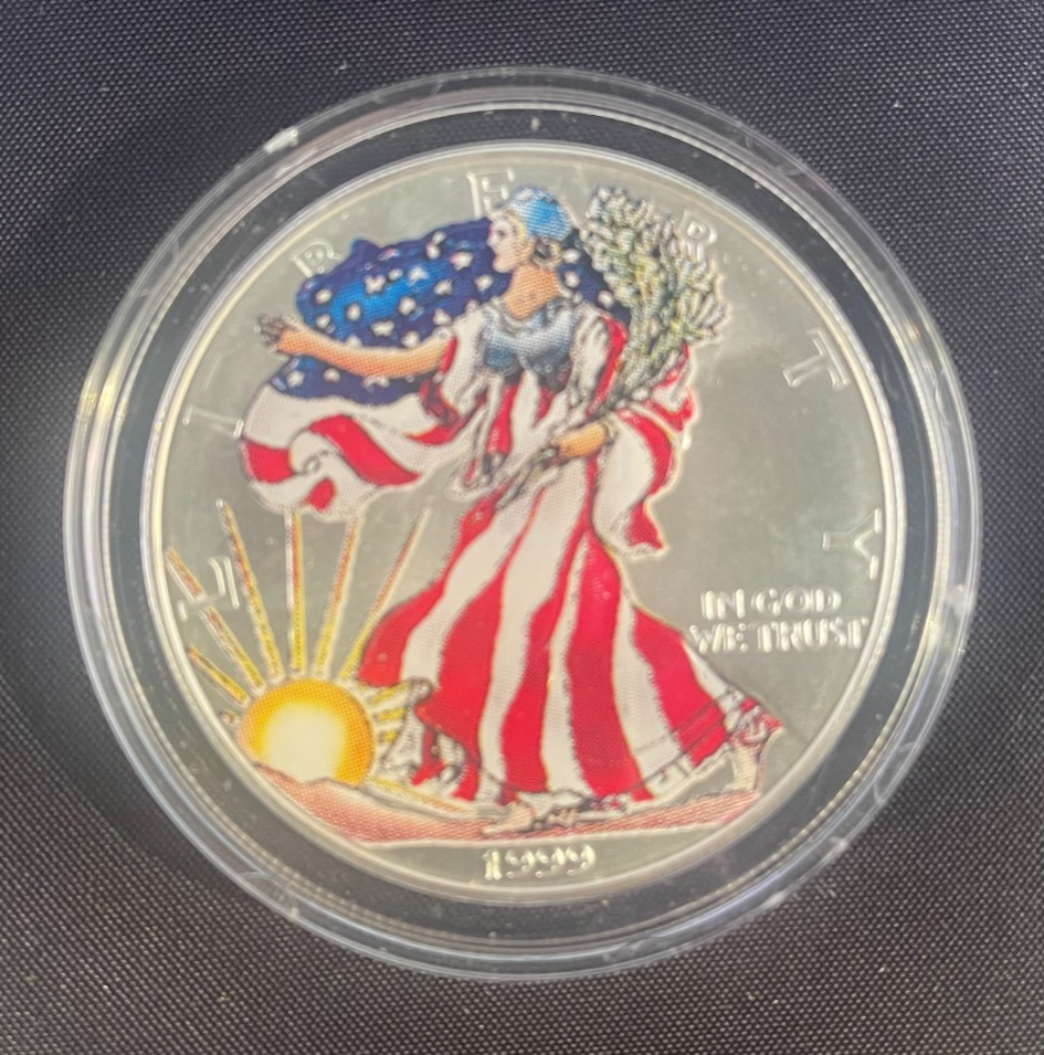 1999 American Eagle Silver Dollar Colorized 1oz .999 BU w