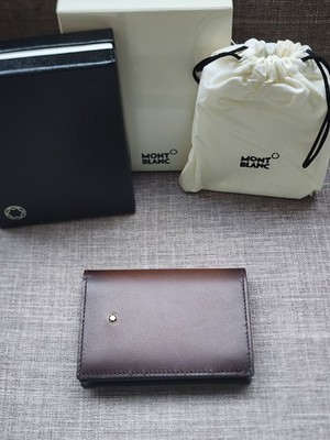 New Montblanc Meisterstuck Sfumato Bifold Brown Leather Card Holder #113167