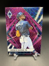 2021 Panini Chronicles 8 Ronald Acuna Jr. Phoenix Purple Velocity Lazer Prizm SP