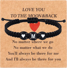 Matching Couple Bracelets, Gifts for Him Her Bf Gf, Initial Bracelets for Men Wo
