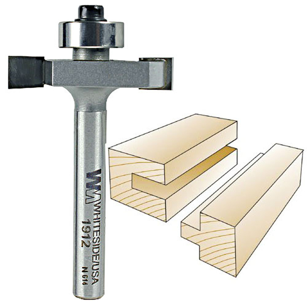 Whiteside Slotting & Rabbeting Bit 1/4 in. SH x 1/4 in. CL x 3/8 in. CD 1912