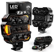 Audexen 4.5 Inch Led Pods Lights 110w - Offroad Driving Light With Amber Side Audexen 4.5 Inch Led Pods Lights 110w - Offroad Driving Light With Amber Side