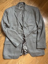 Oscar De La Renta 42R Vintage Tan Men  s 3 Button Wool Cashmere Blazer