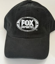Fox Deportes Black 100 Cotton Adjustable Cap by Otto - New w/o Tags