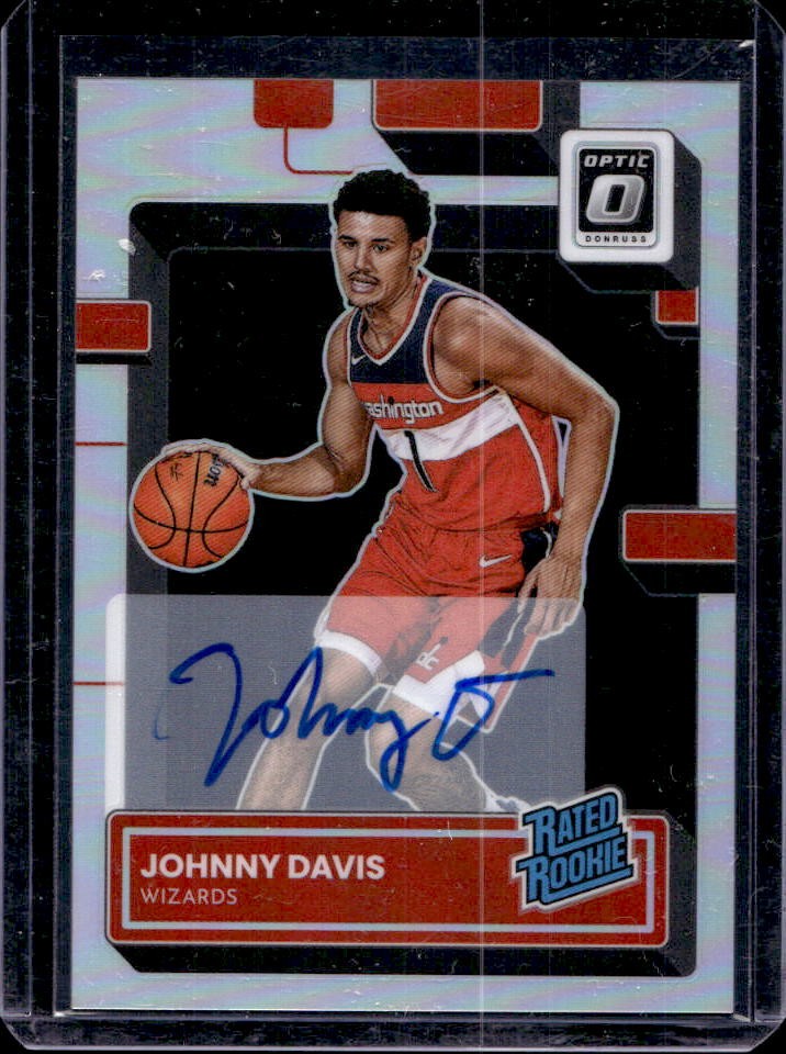 2022-23 Donruss Optic Johnny Davis Rated Rookie Holo RC Auto #206