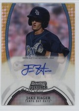 2011 Bowman Sterling Prospect Gold Refractor /50 Jake Hager #BSP-JH Auto 1dm4