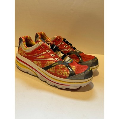 Hoka One One Bondi S2 Zero Gravity Orange and White Running Shoes Size 13.5