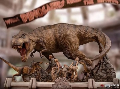 Iron Studios JURASSIC PARK - Final Scene Diorama 1/20 Demi-Art Scale - BRANDNEU