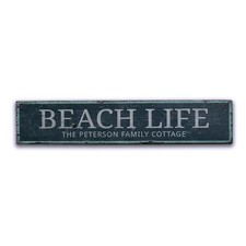 Beach Life Decor, Wood Beach Sign -Distressed Wooden Sign