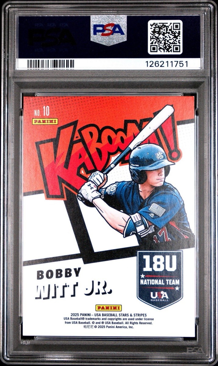 Bobby Witt Jr KABOOM! 💥 PSA 9 2025 Stars & Stripes USA #10 SSP