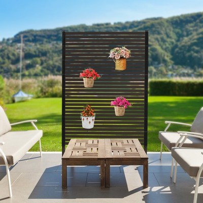 5ft X 3ft Privacy Fence Screen Garden Yard Backyard Patio Decor W/ Standing Feet