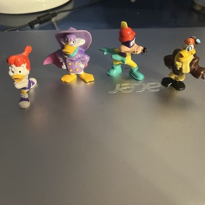 DARKWING DUCK Figurine Lot 1992 Kellogg's Disney 2'' PVC Figures Mail In Set Of 4