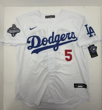 Freeman #5 Dodgers 2025 World Series Champion Patch Stitched Home Jersey White