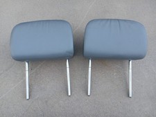 00-06 Bmw E46 Ci Convertible Rear Seat Gray Grey Leather Headrests Set Pair 1