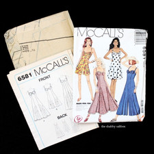 VTG McCalls Corset Sewing Dress Pattern 6581 ...