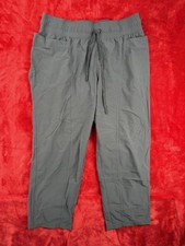 Prana Breathe Women's Medium Gray Hiking Yoga Activewear Pants Drawstring