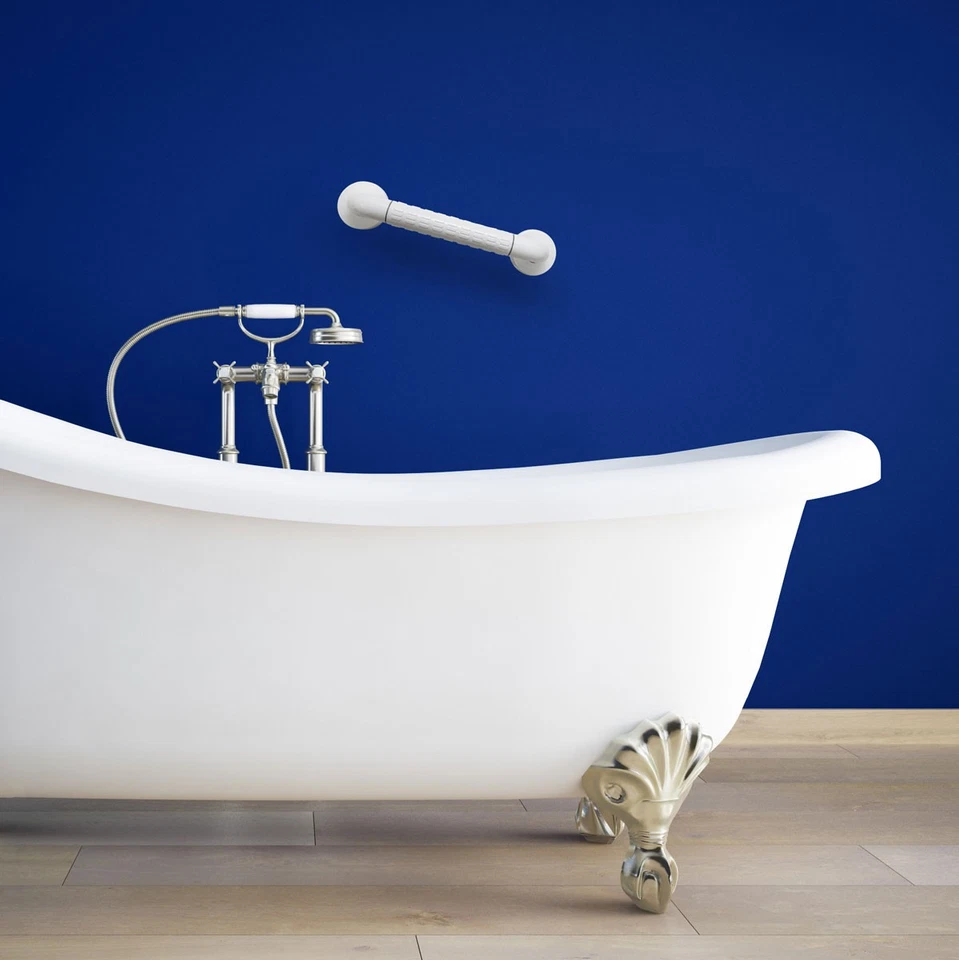 Anti-Rutsch Badewannengriff 30 cm Senioren Griff Bad Haltegriff Edelstahl Weiß - Bild 3 von 4