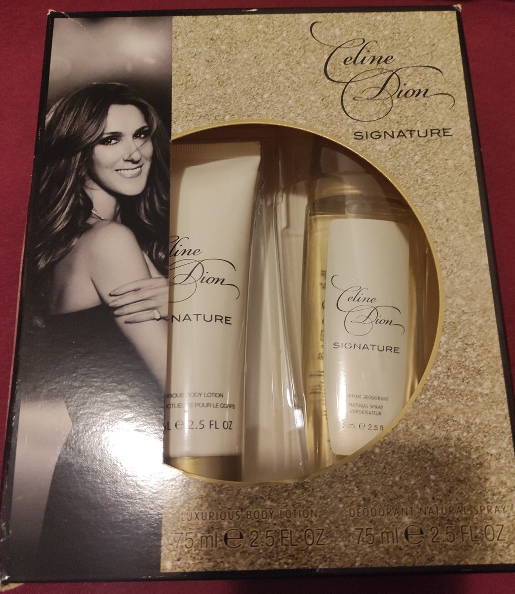 Celine Dion set Signature 75 ml dns deo rare edt body lotion 75
