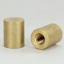 NEW Unfinished Solid Brass Modern Deco Style Drum Finial 5/8"h tap 1/4-27"