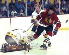 GRANT MULVEY Chicago Blackhawks Photo in action (c)  1974-83