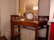 Antica ed originalissima consolle con specchiera di epoca Liberty